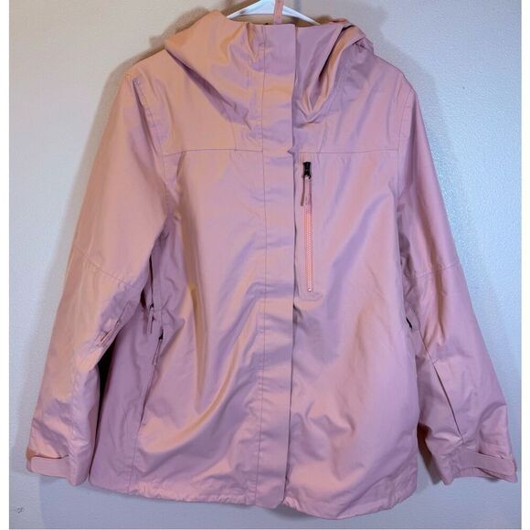 Stoic Full Zip Snowboarding Waterproof Blush Pink Women's Hooded Shell Jacket L - Picture 3 of 12